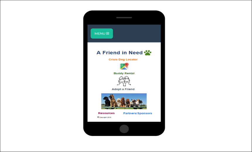 A Friend in Need app - Second Place Detroit Hackathon 2018